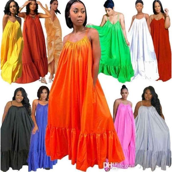 Taglie forti 4xl da 5xl donne maxi abiti abiti casual abiti casual maniche senza maniche lunghe prendisole da sposa spiaggia abito lungo