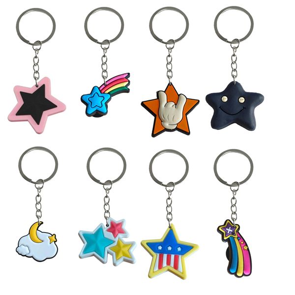 Key Rings Star Keychain per Goodie Bag Stuffers Forniture Tornnario Fombuscola zaino per chiavi tag di bustine di scuola Stumper Chri Otabe