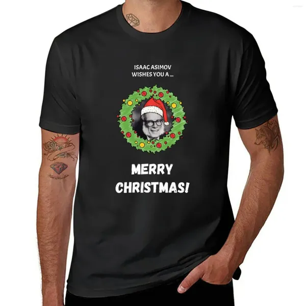 Tanne da uomo Isaac Asimov ti augura un buon Natale!T-shirt vestiti carini grafica maglietta camicie personalizzate