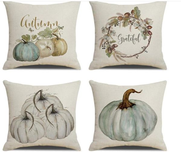 Cestino del Ringraziamento Copertura felice autunno Autunno federa decorazione per casa Cuscino Cespello Cestinata di divano decorazione 4104030