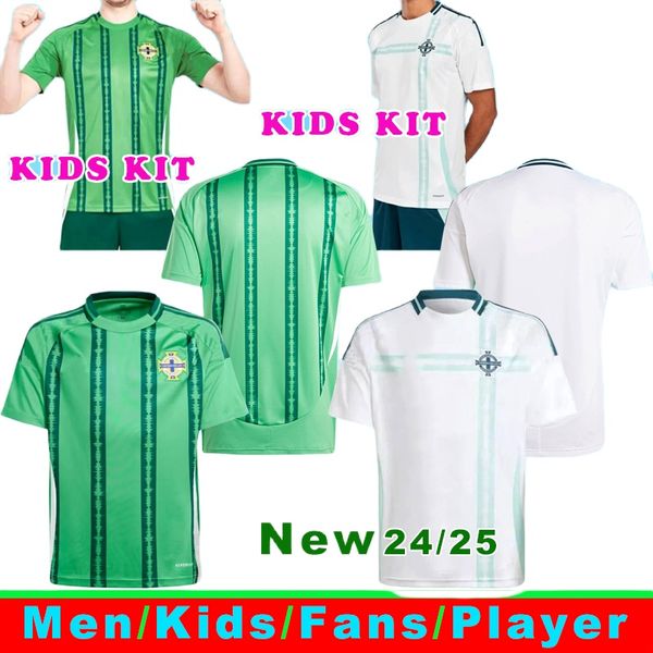 2024 2025 Irlanda do Norte Magennis Tailândia Jerseys de futebol 24 25 Away Evans Lewis Saville McNair Ballard Man Kits Kits Kits Feminino Camisa de futebol