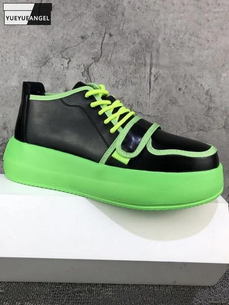 Scarpe casual estate spessa sottile gancio maschile allaccia in pizzo su colori misti Sneakers maschio hip hop high street piattaforma