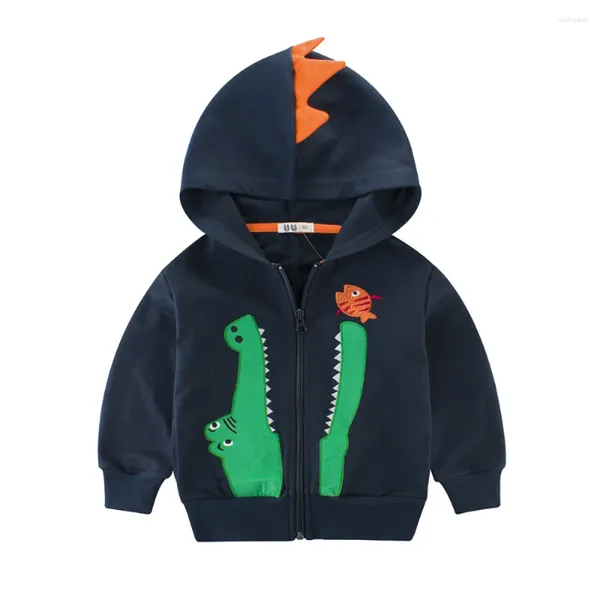 Giacche per bambini 2024 Giacca autunnale Little Fish Crocodile Spetshirt Cardigan