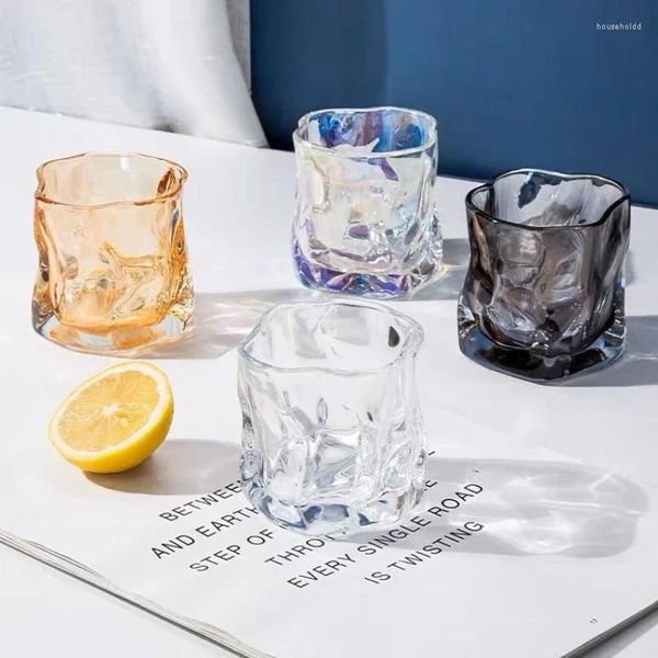 Tagne 250 ml Corea Creative Ins Twisted Glass Cupjuice Drink Coppa Tartatura Ovalo Modello SCHECOLAGGIO BASSA