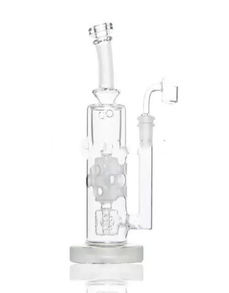 Zwei Farben Öl Rigs gerade fabelhafter Torus mit 145 -mm -Gelenk Shisa Samen of Life Perc Größe Rauchrohre 5922423