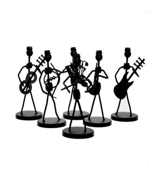 1PC Mini Iron Music Band Modelo Músicas em miniatura Figuras Artes Decorações de artesanato Party Gift Favor Random Design18721872