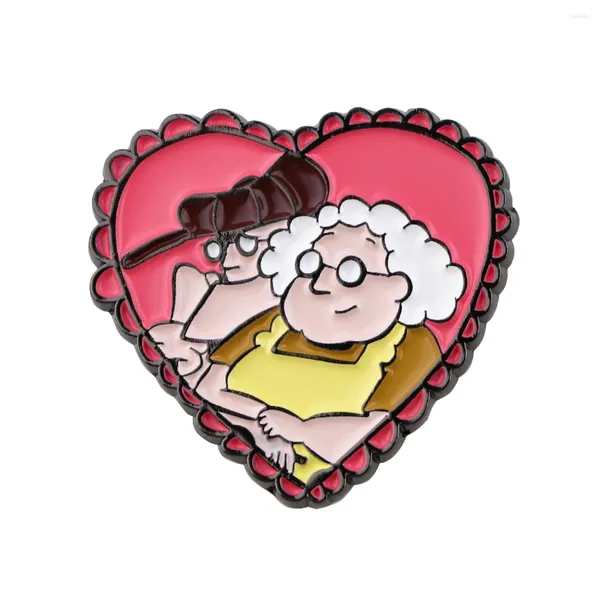 Spille Pink Heart Bubble Enamel Funny Cartone Pins Abbigliamento Backpack badge lapel Bitewley Gioielli Accessori per gli amanti Gift