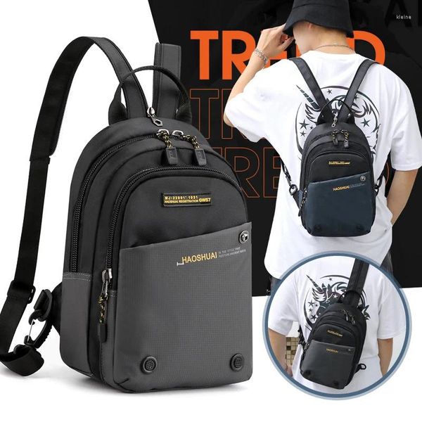 Borse scolastiche nylon piccolo zaino da viaggio da viaggio zaino zaino maschio corpo militare casual croce cross multifunzionale al petto daypack messenger