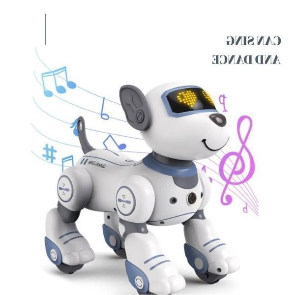 Müzikal ElectricRc Hayvanları ile Hediye Gözler Elektronik Etkileşimli Pet Tudd Robot Sevimli Yeni yürümeye başlayan çocuklar Yavru Oyun Toys Programı için Led Köpek DVHD