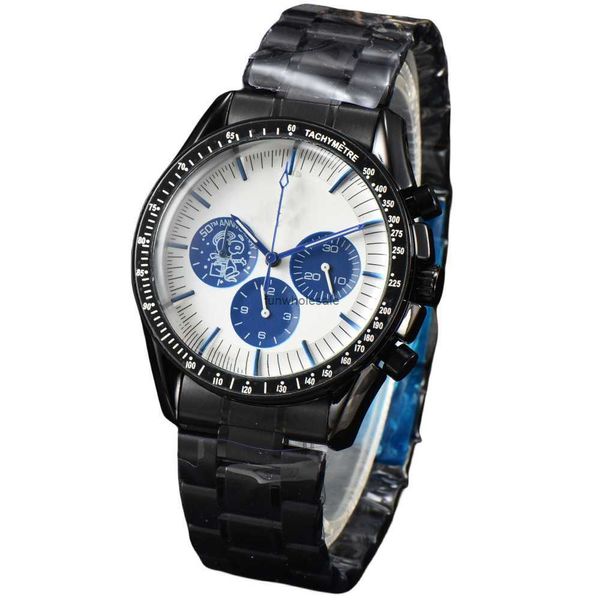 2024 New Mens Panda Oujia Quartz Fashion Sports Watch с Black Six Pin Diming Galaxy