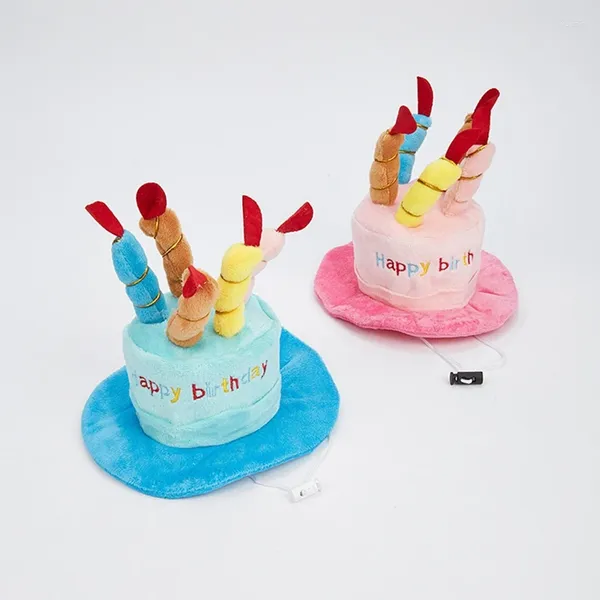 Hundebekleidung süße Haustiere Katzen Geburtstagskappen verstellbare farbenfrohe Kerzen Hut Welpe Cosplay Kostüm Kopfbedeckung