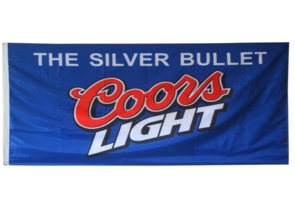 Coors Light Beer Etikett 3x5ft Flags 100d Polyester Banner Innen im Freien im Freien Lebendige Farbe Hochqualität mit zwei Messing -Treffen2129660