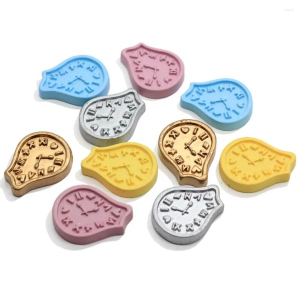 Fiori decorativi 20/50/ kawaii orologio piatto in resina cabochon abbellimenti per scrapbooking artigianato per capelli fai -da -te accessori centrali telefonici