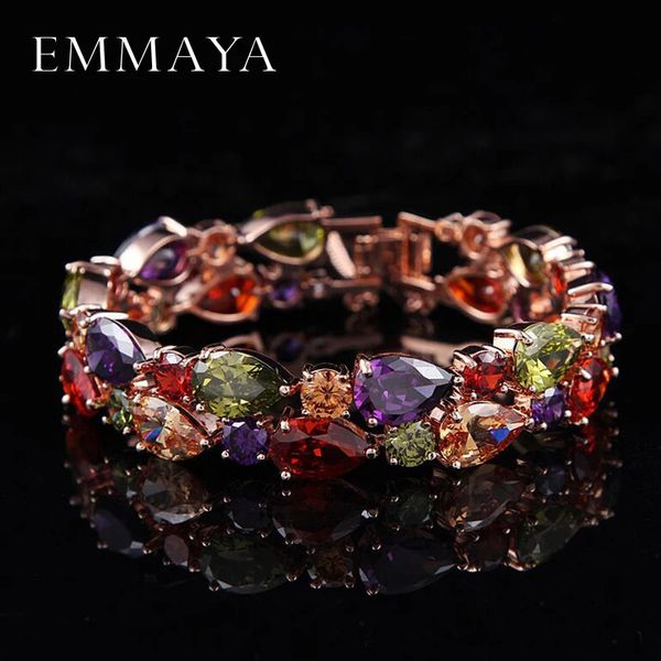 Price di fabbrica di EMMAYA Mona Lisa Multicolor Braccialetti zirconi cubici Braccialetti di lusso per le donne gioielli di cristallo 240423