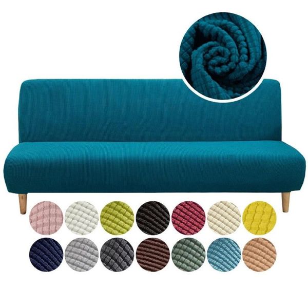 Copertina di divano a braccialess universale piegatura moderna fodera per sedili coperte di divano protezione elastica futon sedia spandex 2516