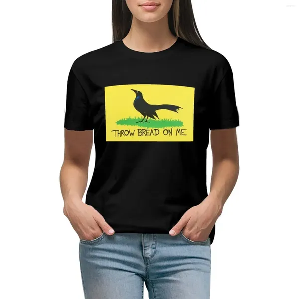 Frauenpolos werfen Brot auf mich Autoaufkleber T-Shirt lustige Vintage-Kleidung Tiergedruckte Hemd für Mädchen t Frauen