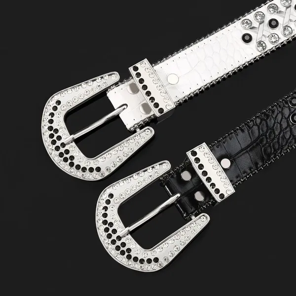 Pulsante per cinghia da donna con diamante cintura di cinture personalizzate versatili jeans decorativi con borchie versatili