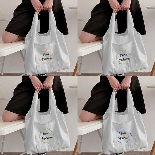 Einkaufstaschen Danke, Herrin Print Schulter lässig Large-Kapazität Frauen Tasche Pendler mit Geschenk für Lehrer tragen