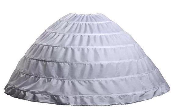 Novo vestido de bola de chegada 6 anéis Papticoat de alta qualidade para casamento em estoque plus size 6 aros quinceanera no noivo Crin1179737