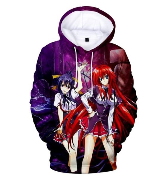 MEN039S Hoodies Sweatshirts EST 3D Lise DXD Erkekler Kadın Sonbahar Karikatür Hip Hop Kids Street Giyim Erkek Kızlar Anime Pull4222263