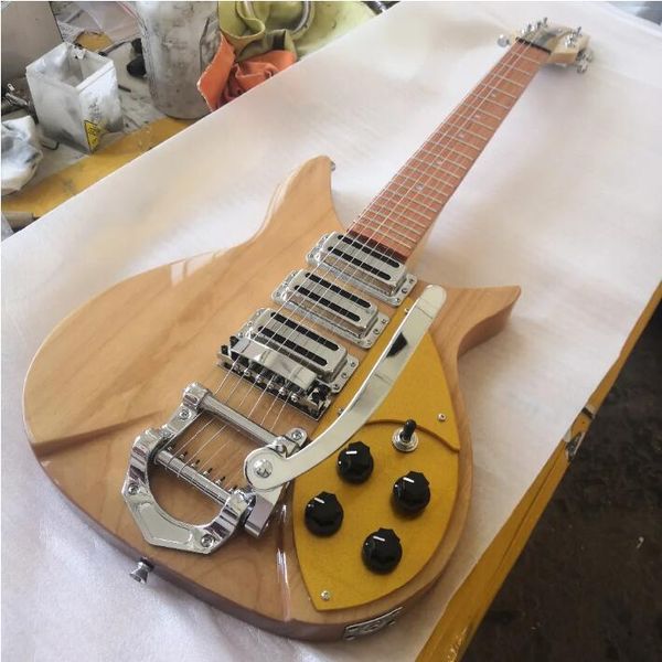 Chitarra elettrica 325 Ricken 325, colore in legno originale, hardware di nichrome, ponte vibrato piccolo, in magazzino, spedizione veloce