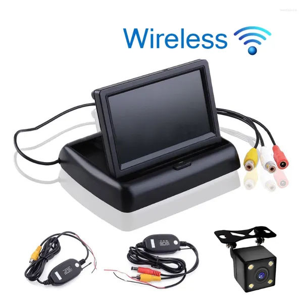 Styling Car Wireless da 4,3 pollici Visualizza monitor Schermo LCD per Vista posteriore TV TV CAMERA TV WiFi