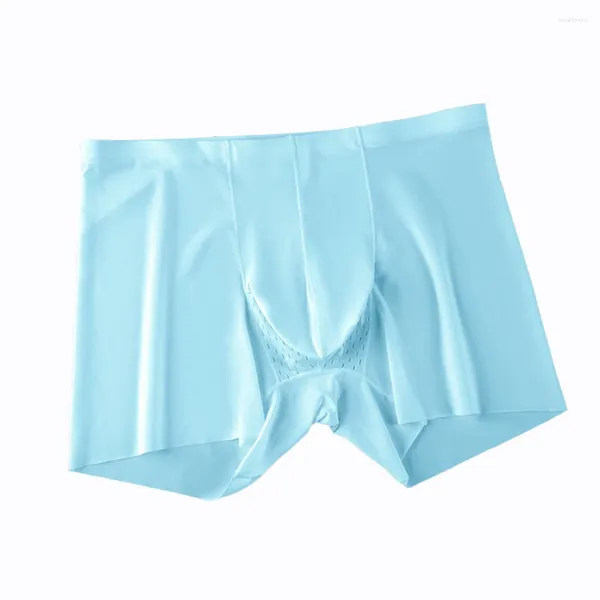Underpants Brand Men Werewear Mansche maschi Trunks Slip boxer trasparente comodo jockstrap di seta di seta sexy sexy