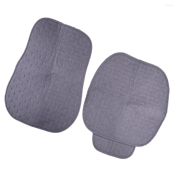 Araba koltuğu kapakları kayırma önleyici evrensel gri ön yastık koruyucusu mat pad seti aksesuarları nefes alabilen örgü kumaş