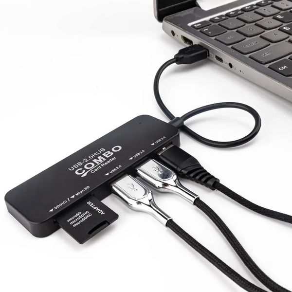 Hub -Adapter 4 Anschlüsse für PC -Laptop -Zubehör Multi USB 2.0 Splitter -Verlängerungskabel für Maus und Tastatur