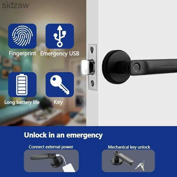 Smart Lock Intelligent Electronic Print Lock G48 suporta a tecla BioFingerprint para desbloquear portas Bluetooth para aplicativos WiFi Tuya/TT WX