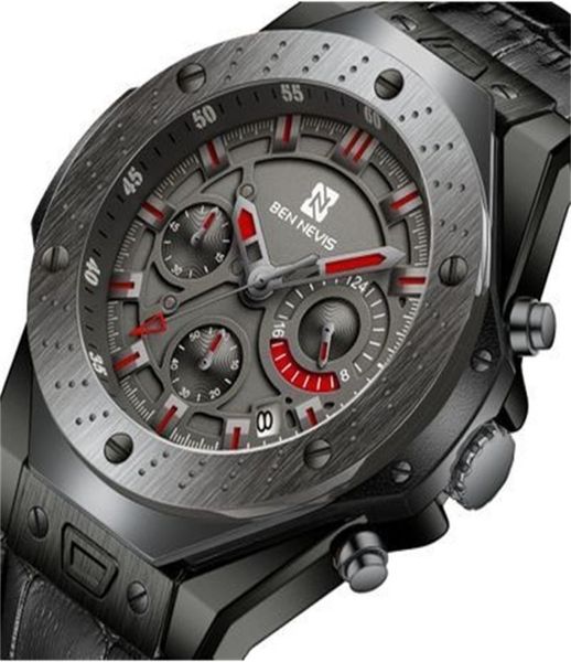 Ben Nevis Men Watches Top Brand Luxus Quarz Leder Watch Männer Militär Sportdatum Analog Uhr für Männer Relogio Maskulino T200406113468