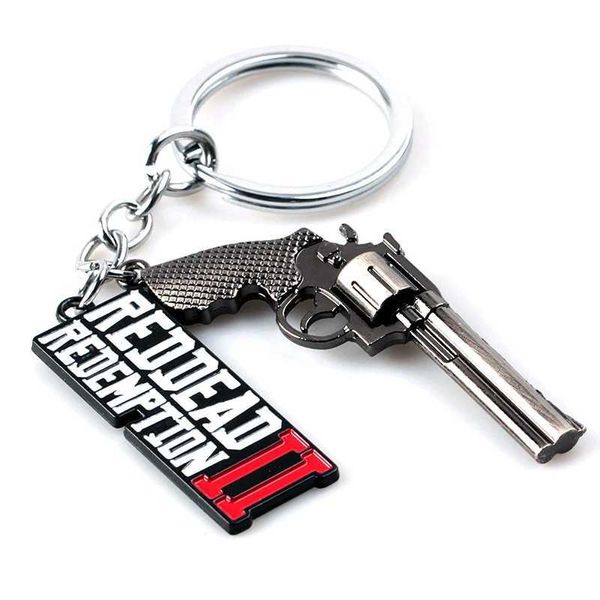 Keychains colhedas mini -caça armas pingentes de chaveiro Red Redenção Dead Redenção 2 Presente Jóias Modelo de Jóias 3D Acessórios para cadeia de chaves ChaKyring J240509