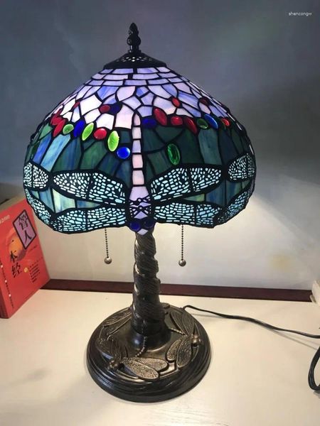 Tischlampen 30 cm Bohemian Mediterraneer Studie Beleuchtung Licht Augenschutz kreativer Schreibtisch Lampe Retro -Bett Schlafzimmer