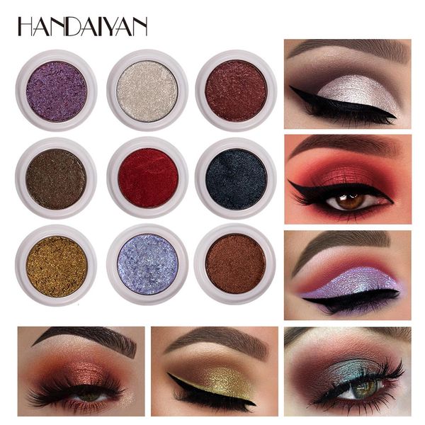 Handaiyan 12color Shimmer Eyeshadow Cream Легко нанести жемчужный отдел