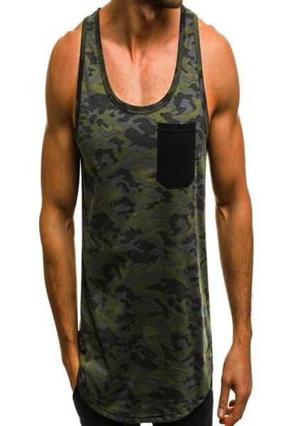 MEN039S TOPS TOPS MUSO MUSCO MUSO MUSO TOP MAN MAN MAN CAMO CAMO SLIM FIT TEE TODO CUSTOBUILIDADE SPORTSWEAR CASual Casual Fitness Vests Summer 3691317