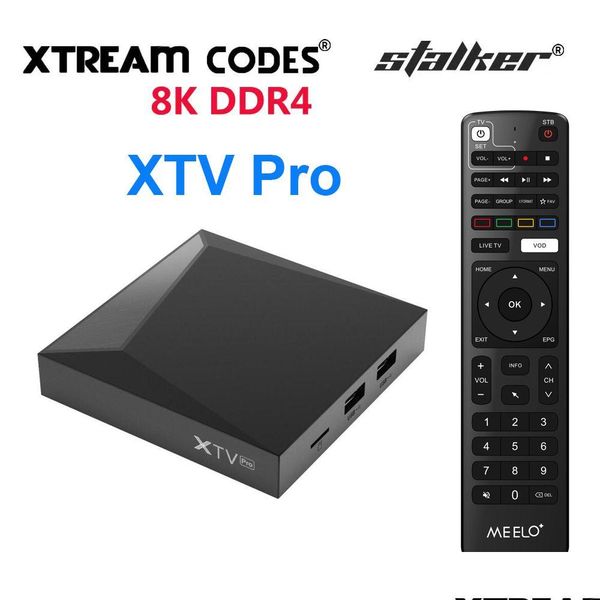 Android TV Box Meelo Plus XTV Pro Mytv Online 9.0 AmLogic S905X3 Melhor do que 5g 1000m LAN Bt Dune WiFi Smart Drop Deliver