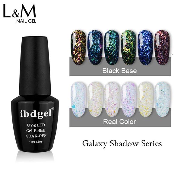 3 PCs/lote ibdgel galaxy shadow unha esmalte o LED UV LED mais duradouro, unhas secas secas Gel 240426