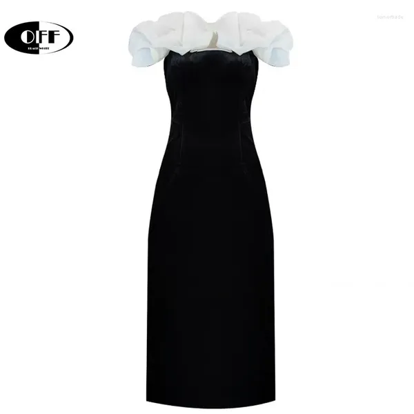 Abiti casual fuori estate Bodycon Party Evening Midi Abito lungo Abbigliamento da donna Celebrity Runway Velvet Sleeveless Festival Vestidos