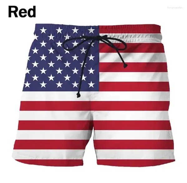 Shorts masculinos Alemanha EUA UK Flag Beach Men 3D Board Swimsuit Homme 2024 Summer Hawaii Swim Swim