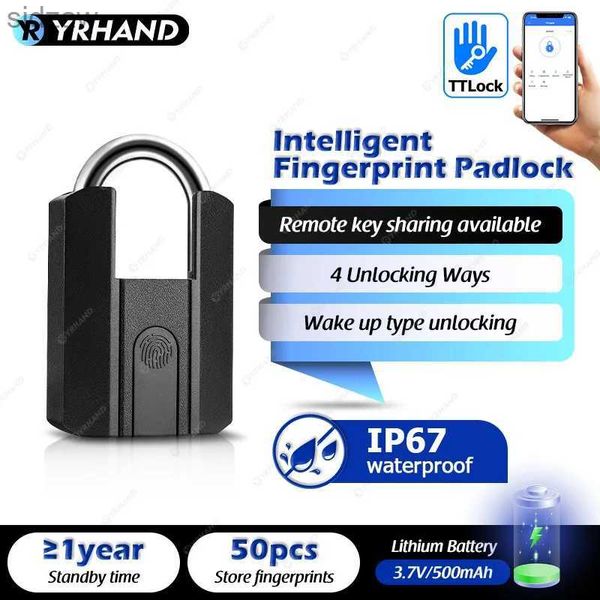 Smart Lock IP67 Ttlock Bluetooth Application Интеллектуальная палочка для отпечатков пальцев с отпечатками пальцев без ключа без клавиш с Aleax Google Home Electronic Door Lock WX