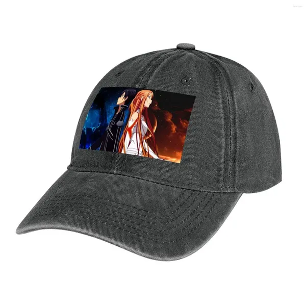 Berets Sao Asuna и Kirito Sword Art Online Cowboy Hat Golf Wear Wild Ball для женщин мужские