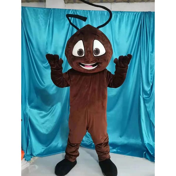 2024 Halloween Brown Ant Mascot Costum Adeços promocionais de fantasias Costumes Costumes Fursuit Character Freshes