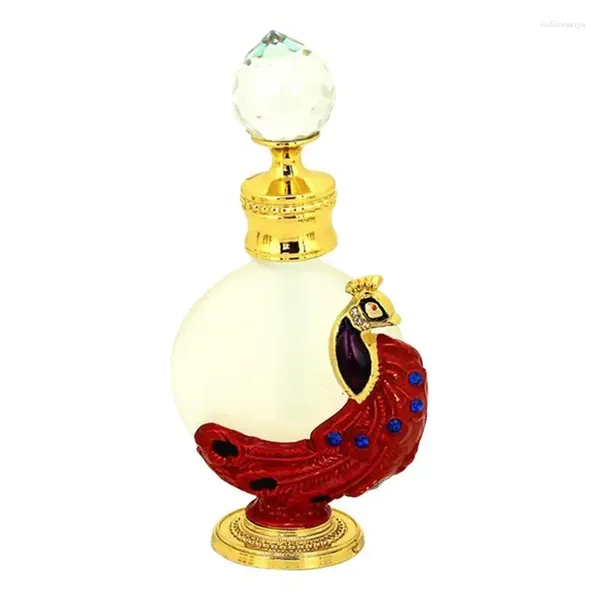 Garrafas de armazenamento reabastecível de perfume garrafa perfumada de fragrância com pavões design em forma de design vintage e portátil para homens homens