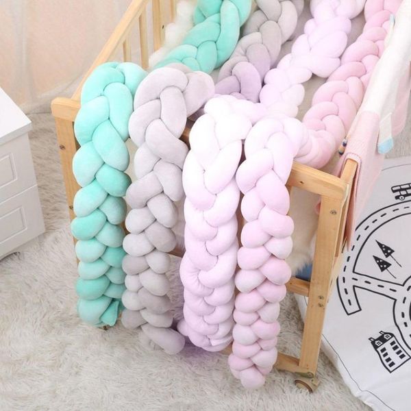 1 5 2 m lange geknotete dekorative Kissen Babybett Braid Stoßstange Krippe Spielzeug Sofa Kissen Kissen Dekorative Kissen Sofa 213d