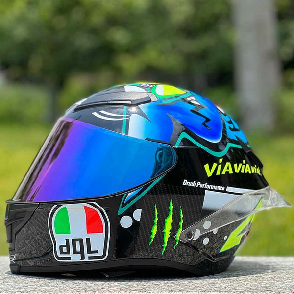 Capacete de motocicleta DGL Knight Summer e inverno Four Seasons Tampa completa com almetes de segurança de espelho de asas de asa traseira para homens para homens Mulheres