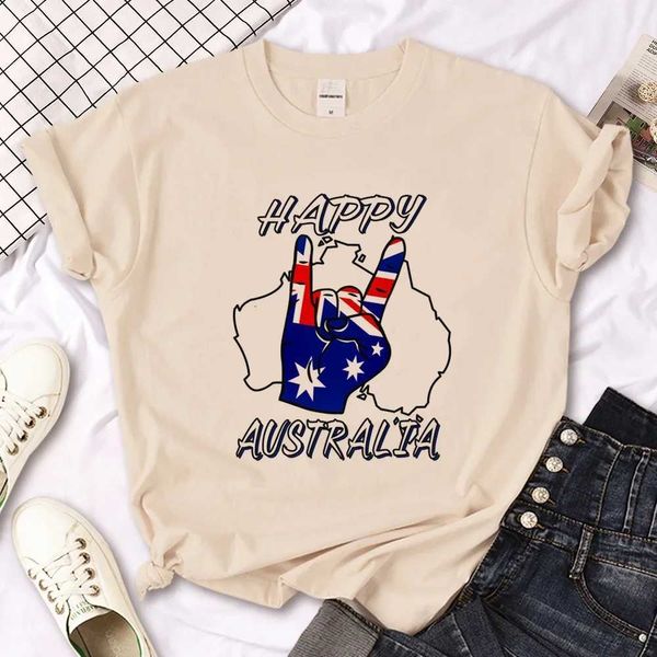 T-shirt femminile Short Slve Stampa abbigliamento da donna T-shirt Australia australiano maglietta da donna anime femmina Y2K manga 2000 Abbigliamento Tops Y240509