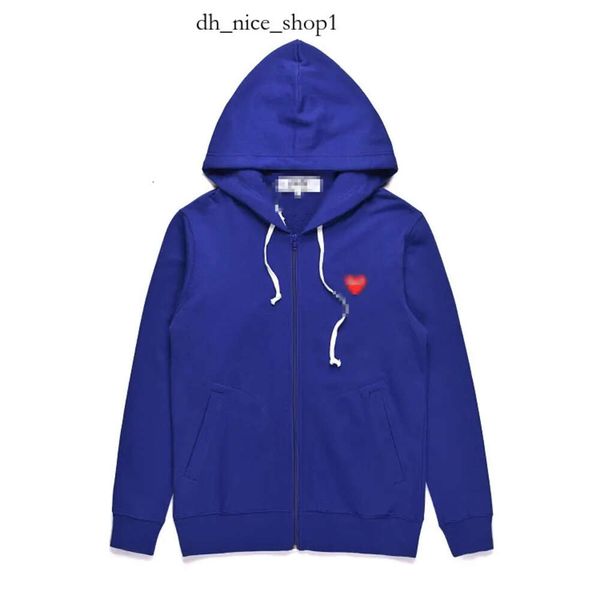 CDGS con cappuccio con felpa con cappuccio con felpa con cappuccio di felpe con cappuccio maschile comodies com garcons gioca la felpa cdg rossa heart zip con cappuccio marchio blu navy blu size xl cdgs camicia 497