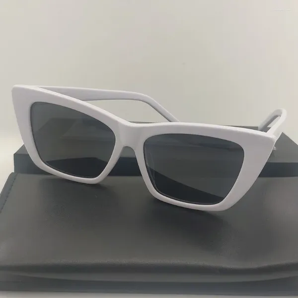 Солнцезащитные очки Продажа ацетата Shield White Fashion Brand Designer Retro Vintage Женщина для женщин Sun Glasses UV400