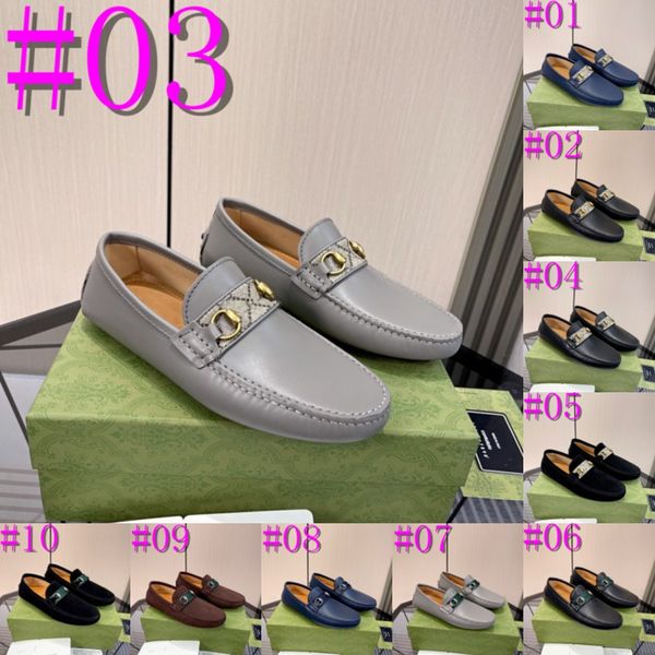 40Model 2024 Mocassins de alta qualidade Moda de couro para homens Sapatos masculinos Casual Italian Luxury Brand Designer Shoes Sapatos Homem Sapatos Casuais Tamanho 6-12