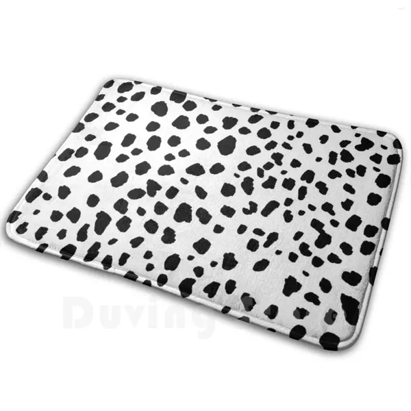 Ковры Dalmatian Spot Vegan Print Print Carpet Ковр коврик коврик мягкий черный белый минимальный монохром